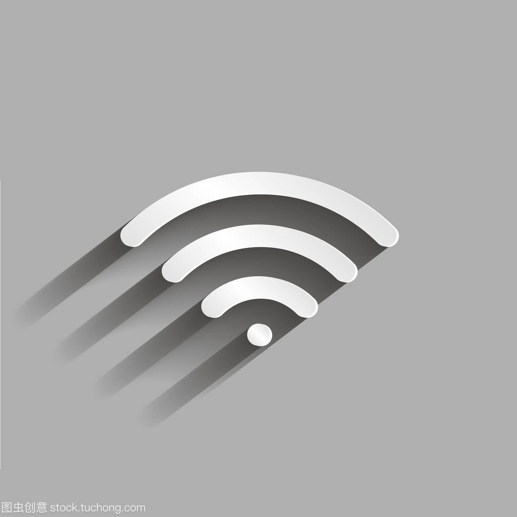 矢量图标无线上网与阴影