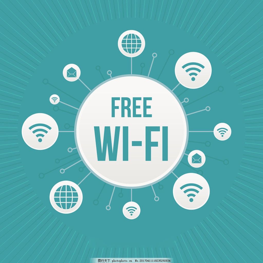 圆形图标免费无线wifi上网背景